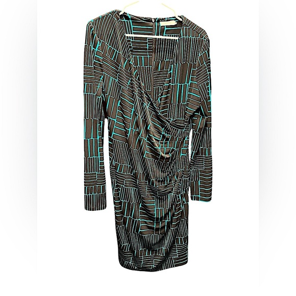 Calvin Klein Geometric Pattern Dress MEDIUM Size 14 pit to pit 21in length 32in - Picture 1 of 5